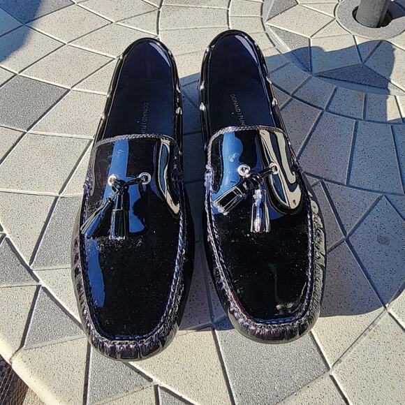 Donald J Pliner Viper 2 Patent Leather Tassel Driving Loafers 13 - Picture 5 of 10